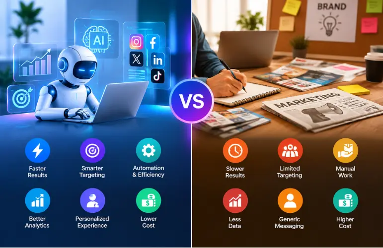 AI Marketing vs Traditional Digital Marketing: What’s the Real Difference?