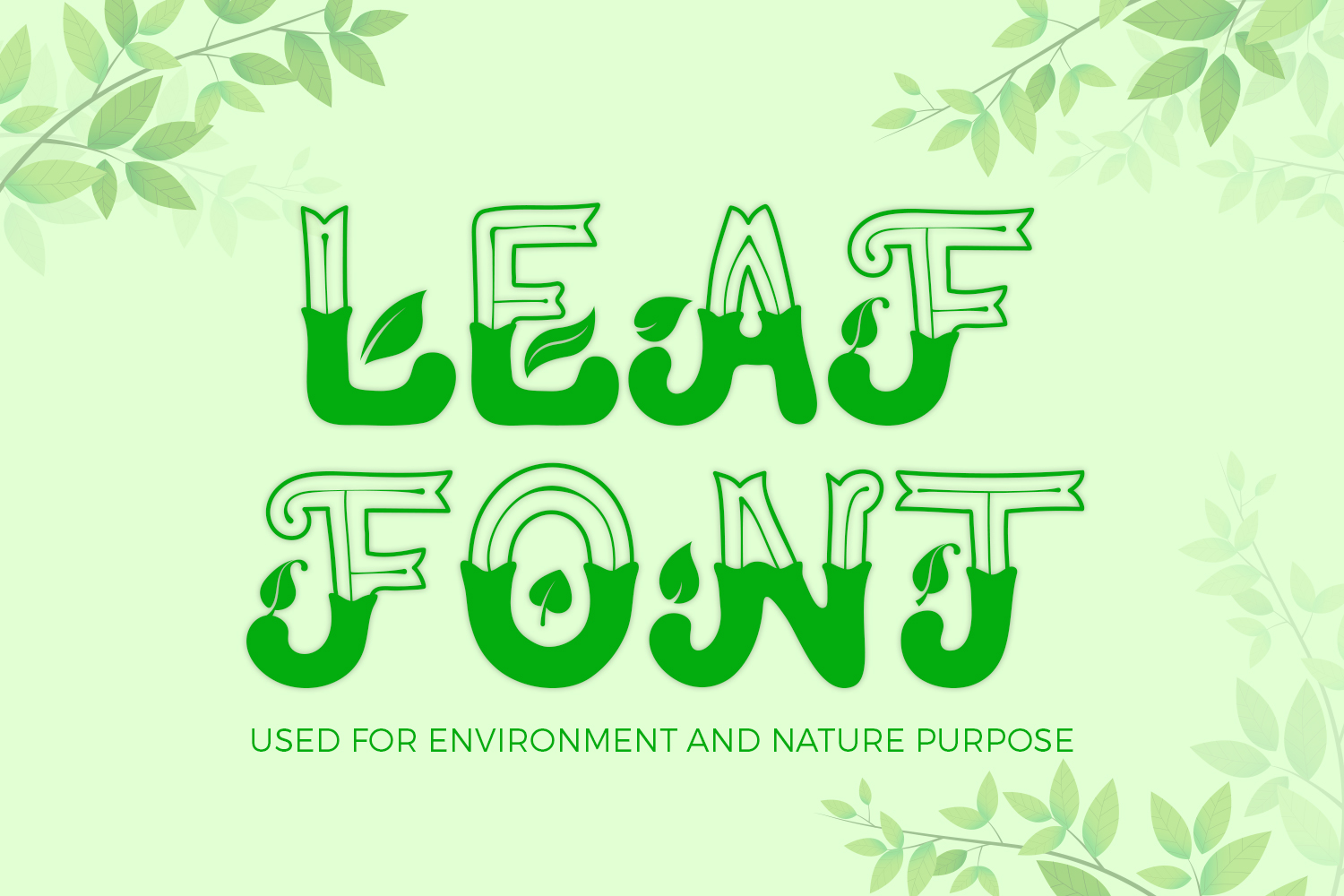 The Leafy Font Is a Nature Logo