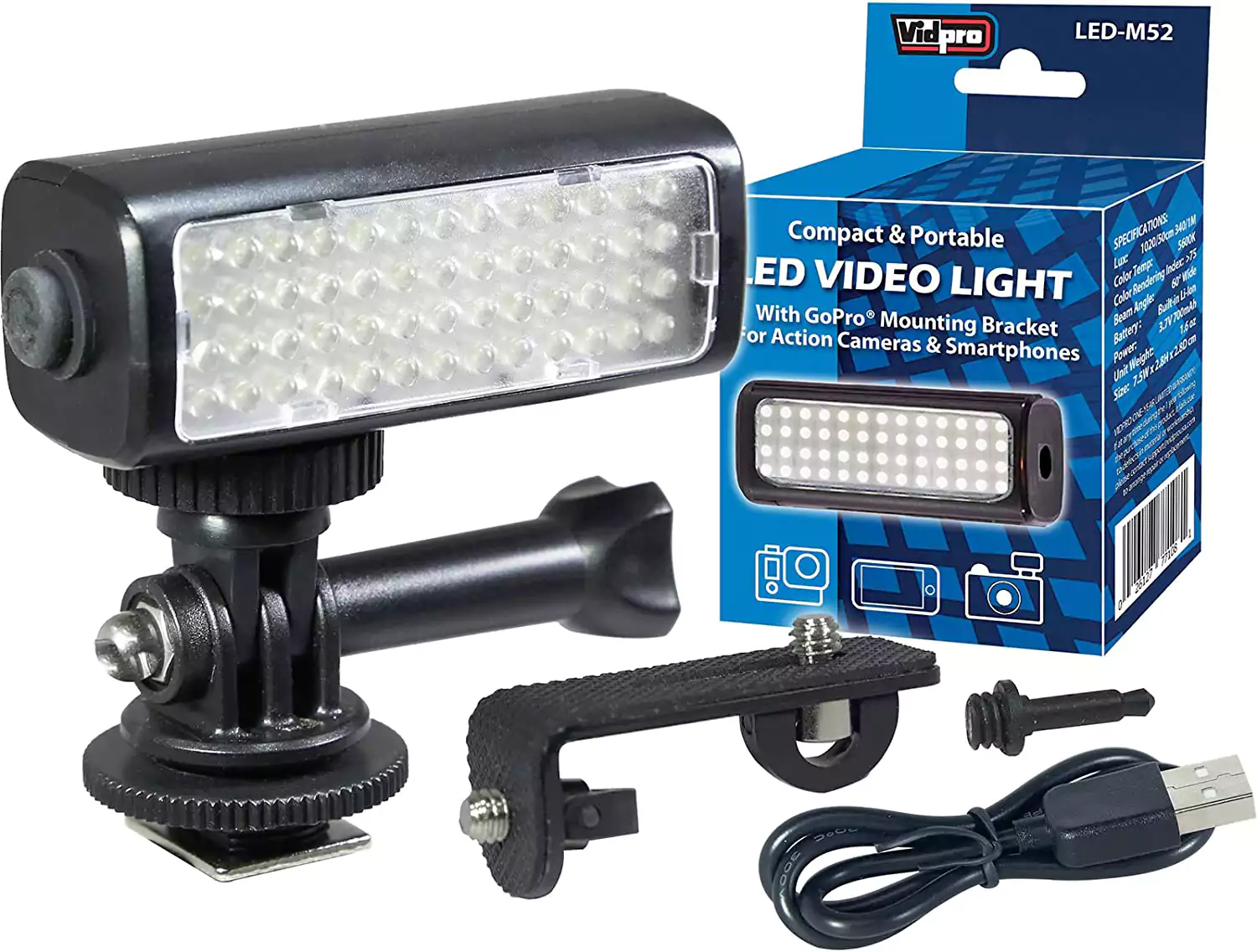 VidPro Mini LED M52 Video Light Kit, VidPro Mini LED M52