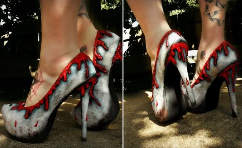 Distressed Blood Lust Pumps