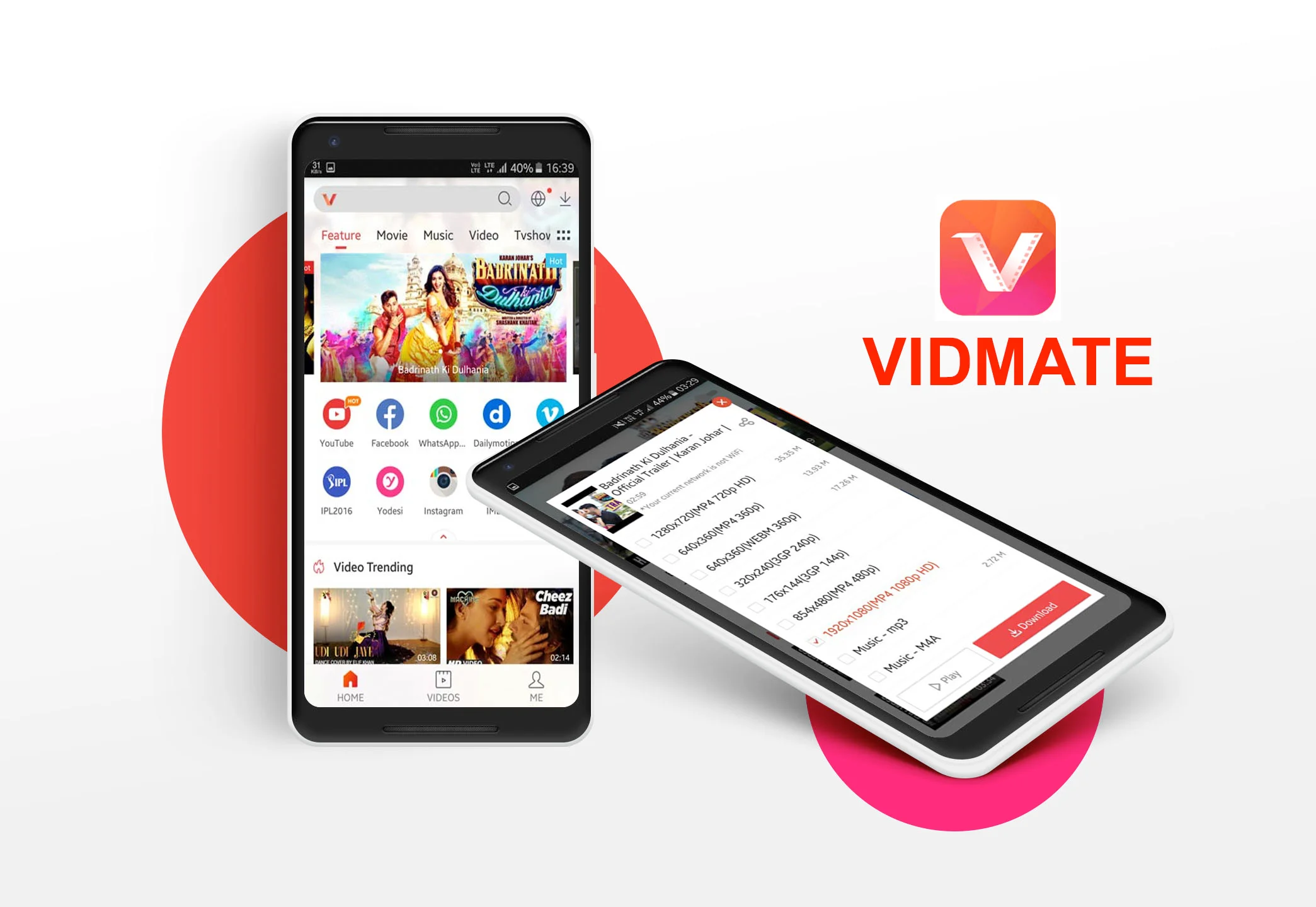 vidmate, YouTube to MP3