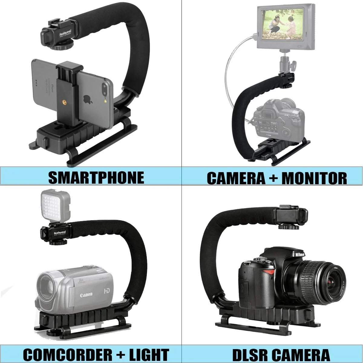 Fantaseal DSLR Camera Camcorder Phone Stabilizer