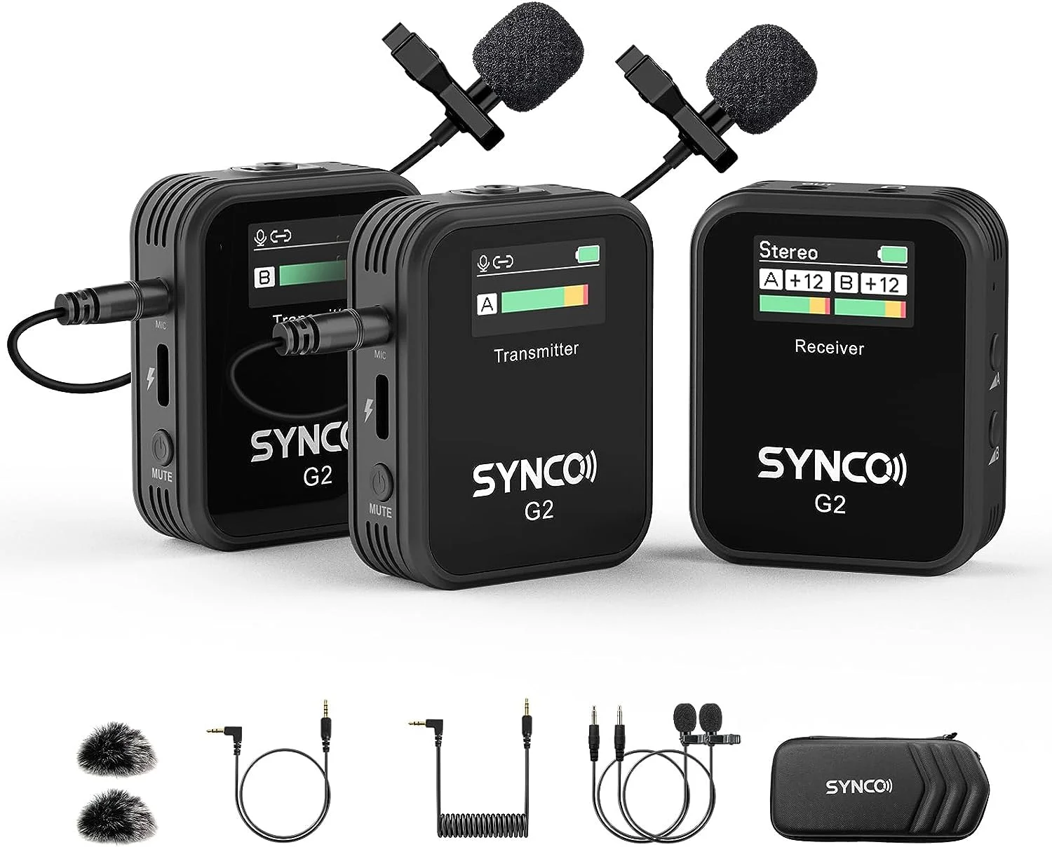 Synco G2 - Wireless Lavalier, Action Camera Microphone Attachment 