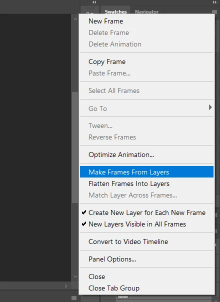 Transform The Layers Into Animation Frames