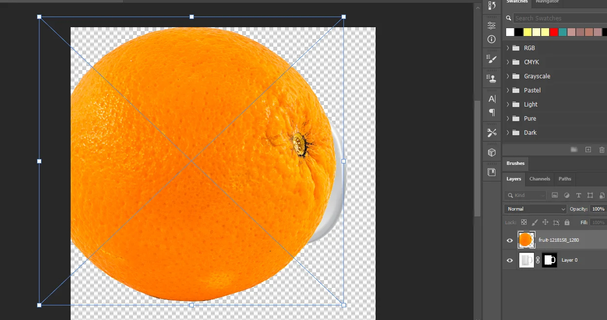 Orange Background Layer, Photo Manipulation Tutorial