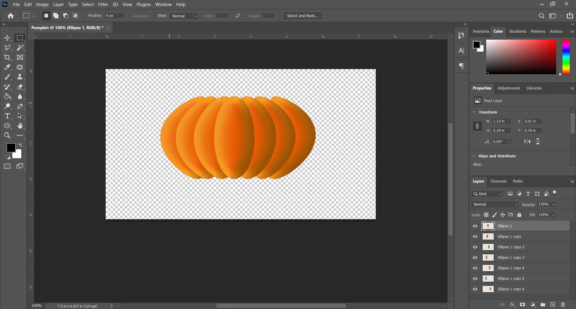 Arranging Pumpkin Slices, Pumpkin Drawing, Pumpkin Drawing Tutorial