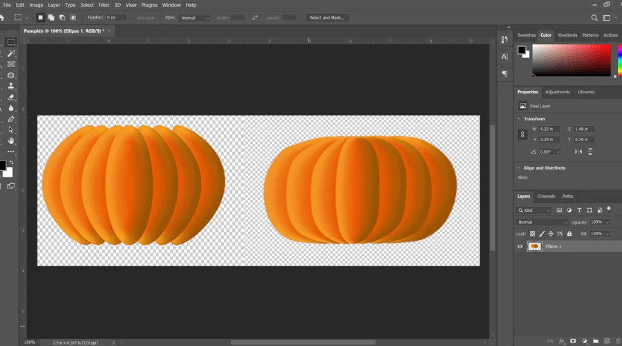 Liquefying Pumpkin shape