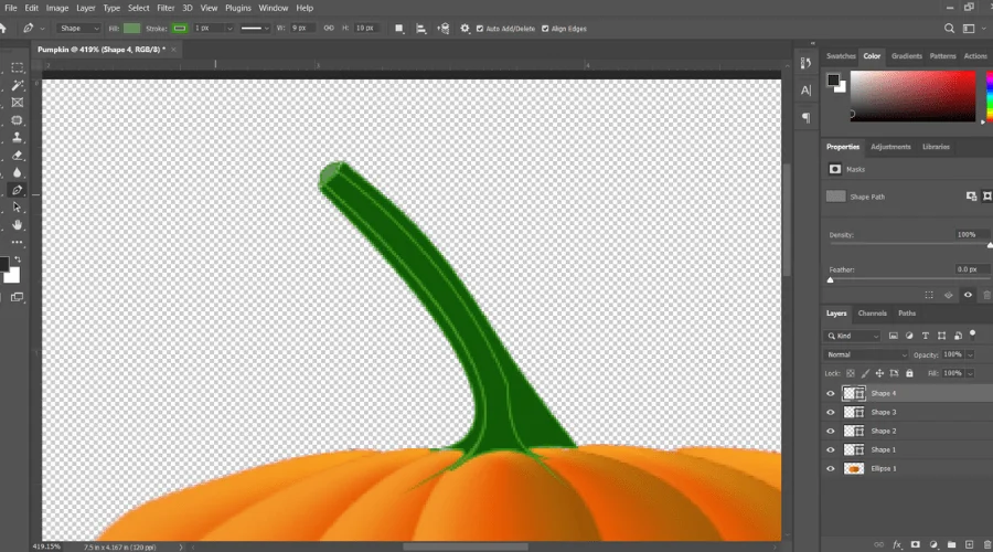 Pumpkin Stem