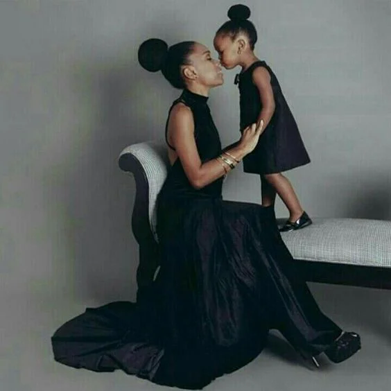 Black mother daughter photoshoot