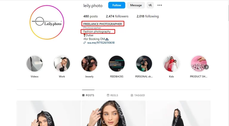 Freelance photographer bio examples for Instagram showing creative profile descriptions, personal branding ideas, and ways to attract photography clients.