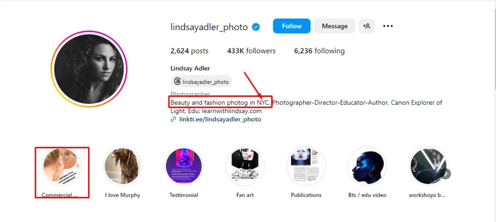 Industry & Client Focused Bio, Photographer Bio