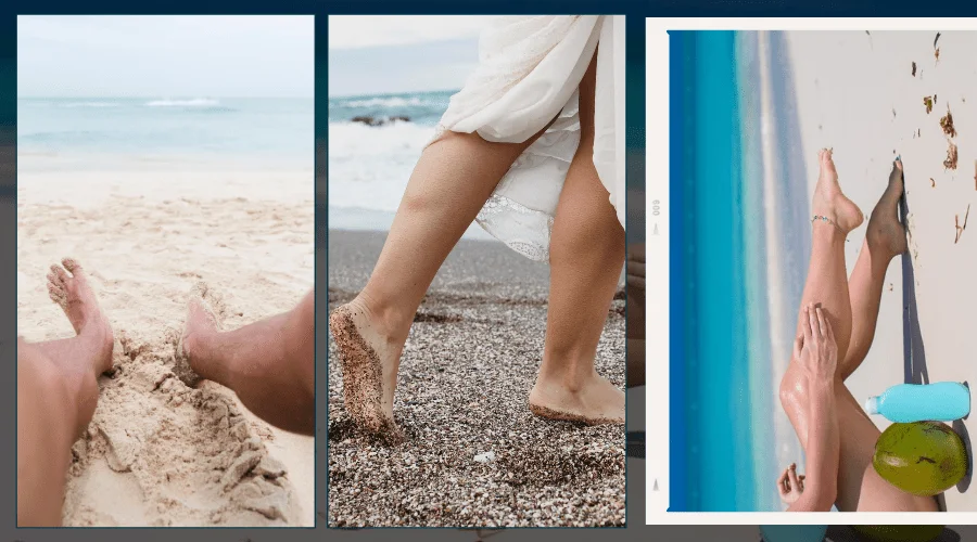 Bare Feet on a Sandy Beach