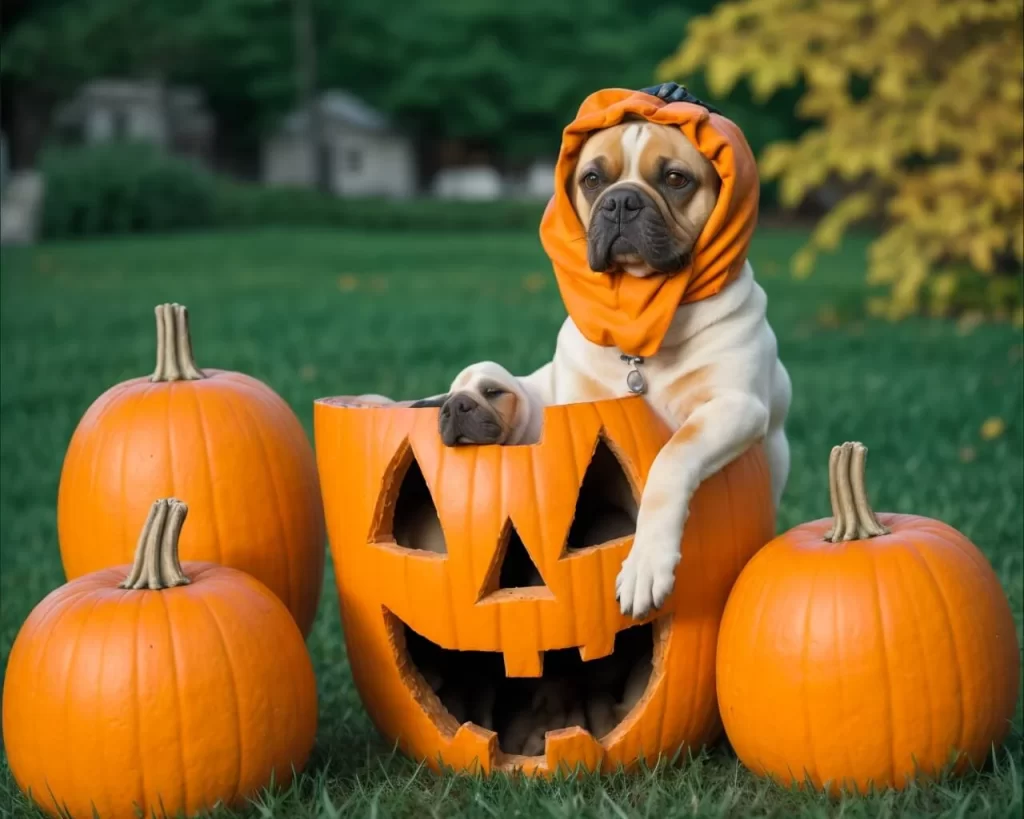 Pet Halloween photoshoot featuring a dressed-up animal in a themed costume with spooky decorations and creative props for a fun festive atmosphere.Select 77 more words to run Humanizer.