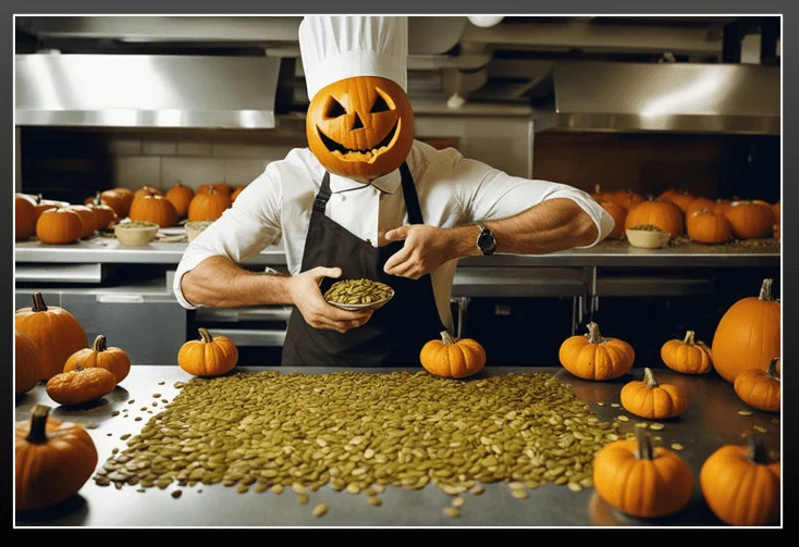 Pumpkin Head Chef Photoshoot, Pumpkin Head Photo Ideas