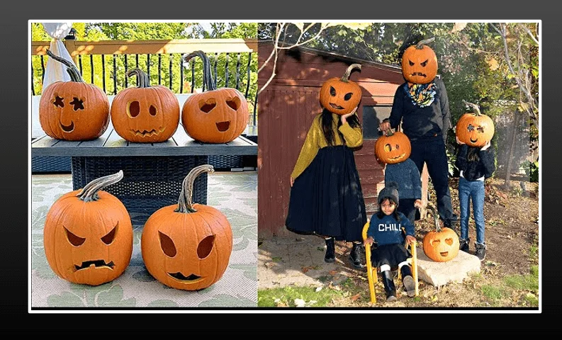 Pumpkin Head Photoshoot Kids, Pumpkin Head Photo Ideas