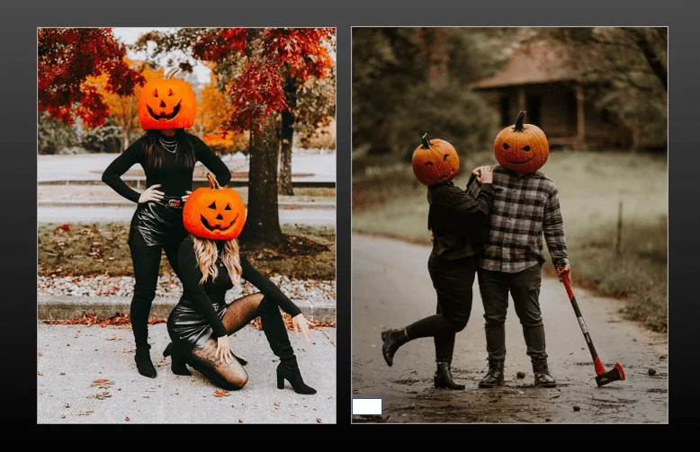 Road Side Pumpkin Head Photoshoot, Pumpkin Head Photo Ideas