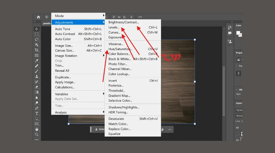 color correction using photoshop