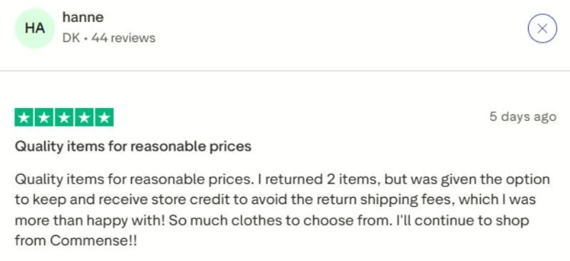 Commense Customer Review